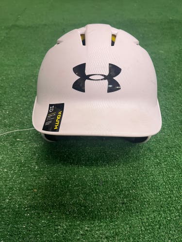 Youth White 6 3/4 Under Armour UABH2-110 Batting Helmet (New)