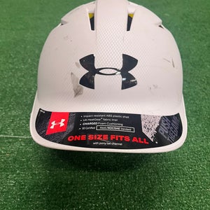 Senior White 7 1/2 Under Armour UABH2-100 Batting Helmet (New)