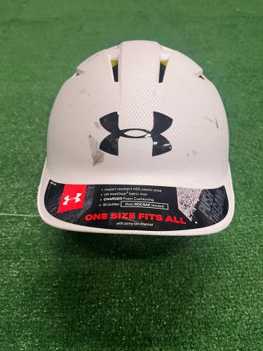 Senior White 7 1/2 Under Armour UABH2-100 Batting Helmet (New)