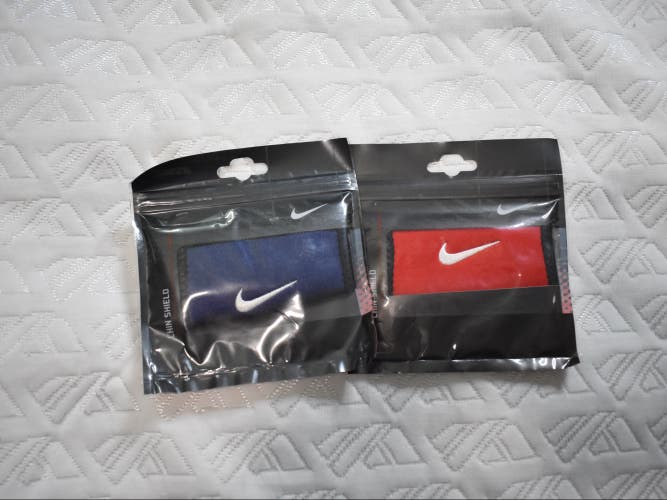 NEW - Nike Chin Pad / Cover, 2 Pack, Red and Blue