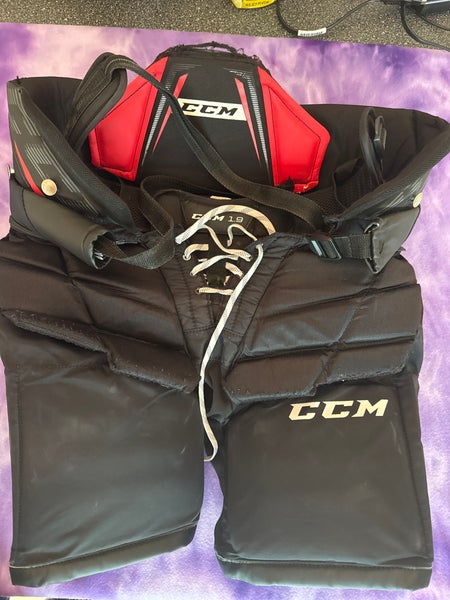 Black Intermediate Medium CCM Axis 1.9 Hockey Goalie Pants (Used)