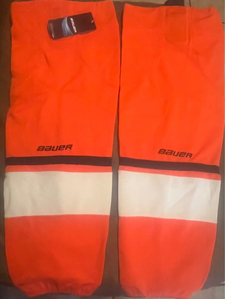 Orange Senior Bauer Socks Pro Stock (New)