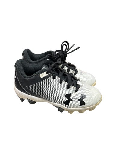 Used Under Armour 1297316-001 BLK/WHT CLEAT BB/SB Cleats White And Black Youth 12.0 11862-S000091128