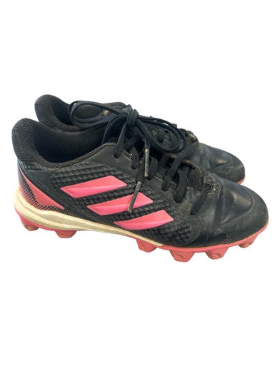 Used Adidas H02349 BLK/PINK CLEATS BB/SB Cleats Black And Pink Junior 03 11862-S000091120