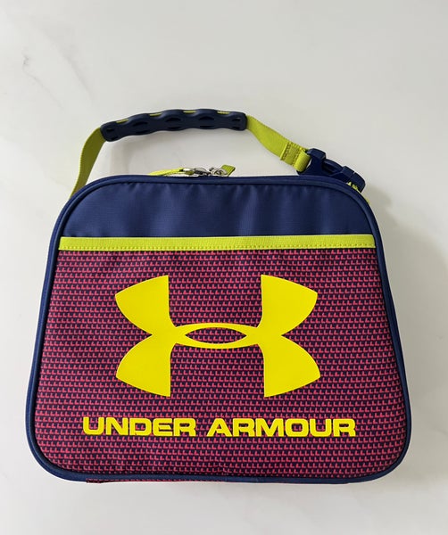 Under Armour Insulated Lunch Box Cooler Flex-A-Guard Thermos red blue EUC
