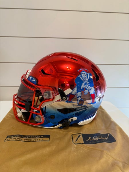 Autographed Wes Welker Chrome Riddell SpeedFlex Helmet Patriots