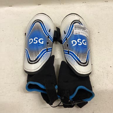 Used Soccer Shin Guards Youth Clear And Royal Blue LG 11725-S000492432