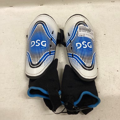 Used Soccer Shin Guards Youth Clear And Royal Blue LG 11725-S000492432