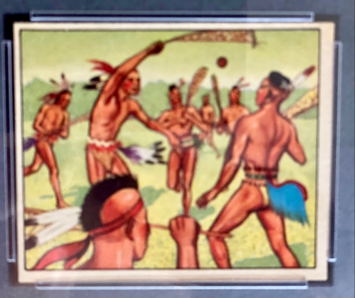 1949 Bowman Wild West - #B-17 Indian Lacrosse
