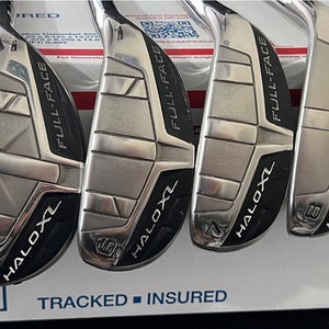 *Nice* Cleveland Halo XL Full Face Irons 4-PW Graphite F3 R Flex Inc Head Covers