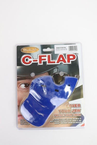 Markwort C-Flap Jaw and Cheek Protection for Right Handed Batter - BLUE