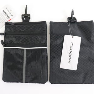 Pack of 2 Maxfli Valuables Pouch with Plush Lining - Attaches to Golf Bag -MX462