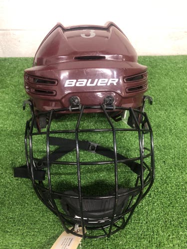 Maroon Medium Bauer Re-Akt 75 Helmet (Used)