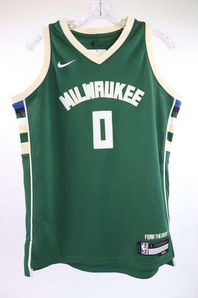 Nike Damian Lillard Milwaukee Bucks YOUTH L 14 - 16 Jersey Icon Edition Swingman