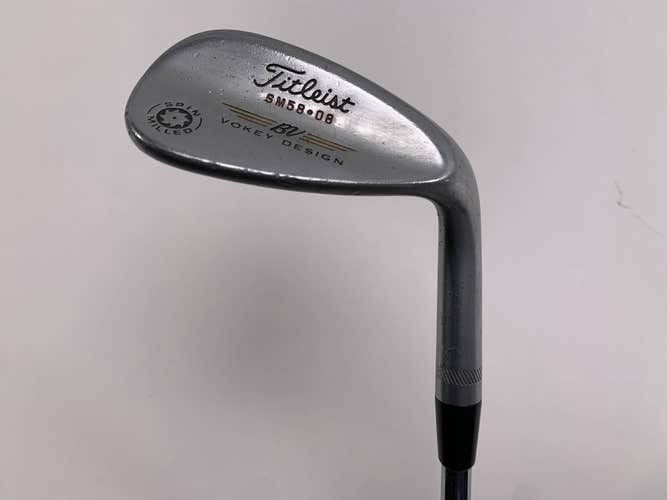Titleist Vokey Spin Milled Chrome 2009 Lob Wedge LW 58* 8 DG Wedge Steel Mens RH