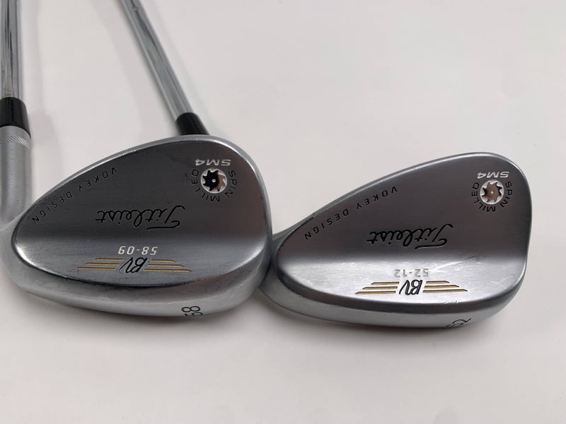 Titleist Vokey Spin Milled SM4 Chrome Wedge Set 52* 12 | 58* 9 KBS Tour Mens RH