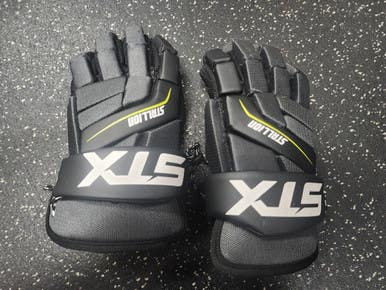 Used STX STALLION 200 Lacrosse Gloves Junior Black MD 11849-S000032248