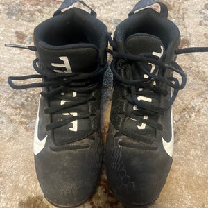 Black Men's Size M 7.0 (W 8.0) Nike High Top Trout Molded Cleats (Used)