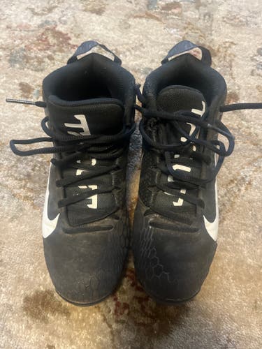Black Men's Size M 7.0 (W 8.0) Nike High Top Trout Molded Cleats (Used)