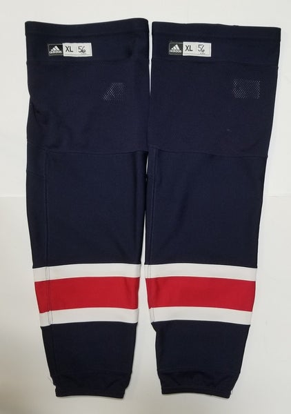 Erik Gustafsson Washington Capitals Adidas Blue w/Red Pro Hockey Game Socks  XL