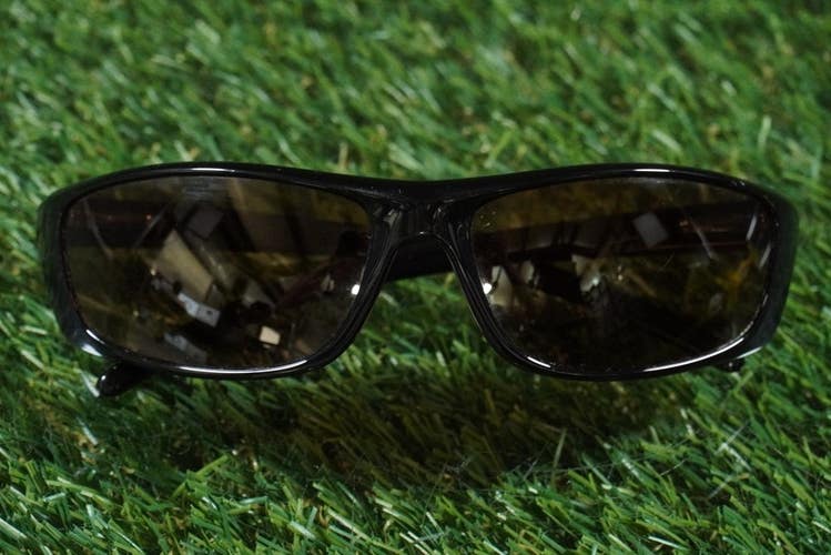 HOBIE VENICE SUNGLASSES SPORT POLARIZED COPPER LENSES, SHINY BLACK