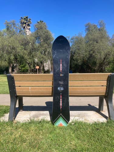 Burton Fish Snowboard Powder With Bindings Medium Flex Directional (Used)