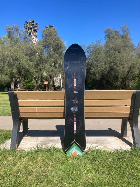 Burton Fish Snowboard Powder With Bindings Medium Flex Directional (Used)