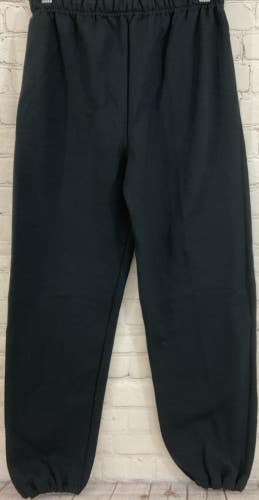 Gildan Youth Large Fleece Black Sweatpants Temperature Control Elastic Waistband