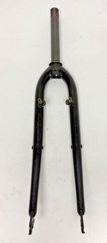 Vintage Black CrMo Steel Touring Bike 700C Fork 185mm 1" Threaded Steerer