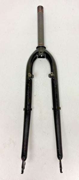 Vintage Black CrMo Steel Touring Bike 700C Fork 185mm 1" Threaded Steerer