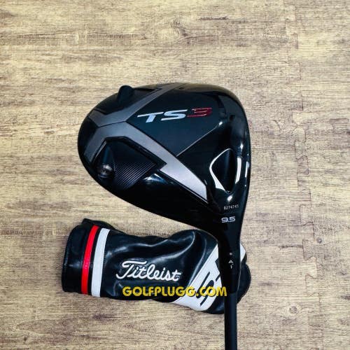 9.5 Driver- Titleist TS3 w/ Headcover / HZRDUS, Stiff Flex (2334)