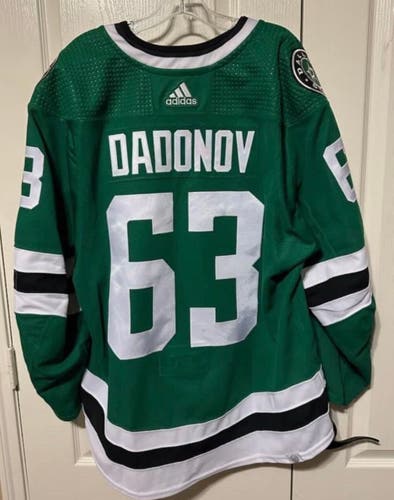 Evgeni Dadonov Dallas Stars 2022/2023 Game Worn Jersey w/ Jamie Benn 1k Patch