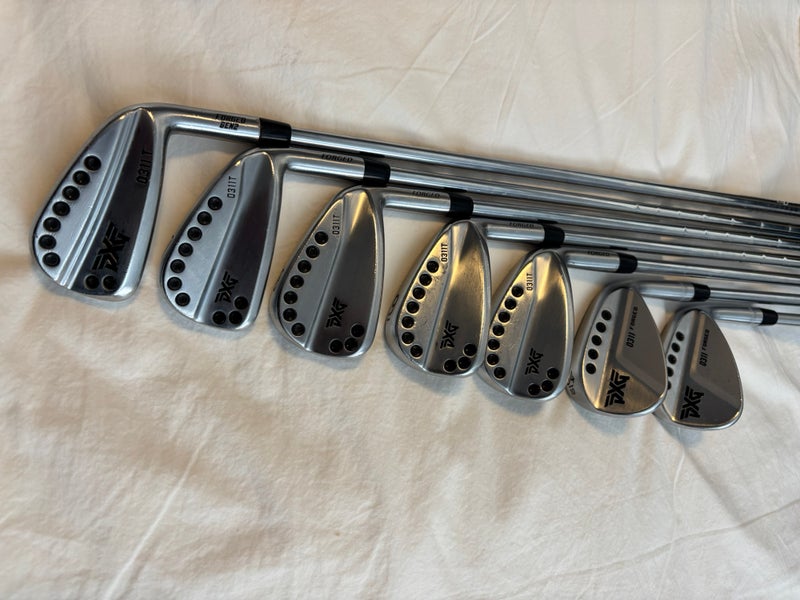 Men's PXG 0311T Chrome Right Handed Iron Set Regular Flex Steel Shaft (Used) New Grips