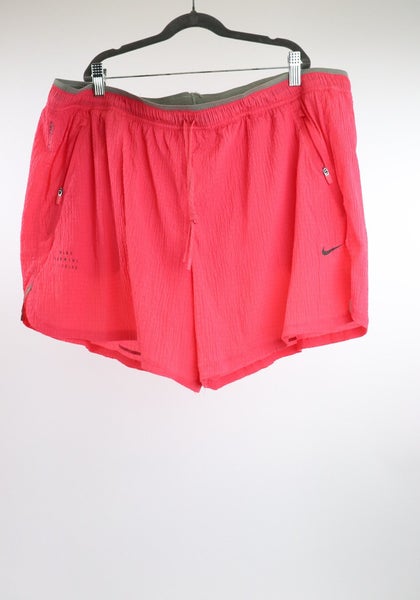 Nike Stride Running Division 5" Brief-Lined Shorts 2XL Men Pink FZ0611-629 ($75)