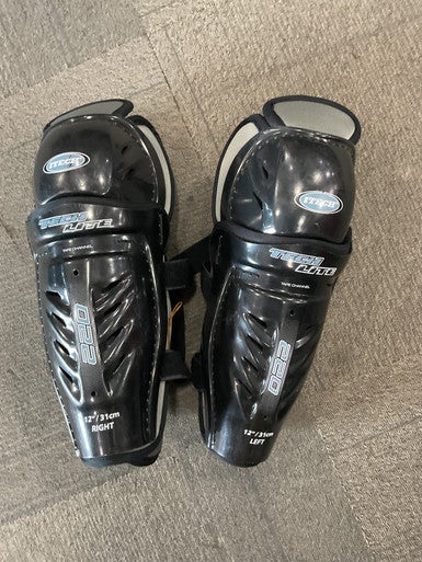 Used Itech 220 Junior Shin Guards Black 12" 11614-S000222360