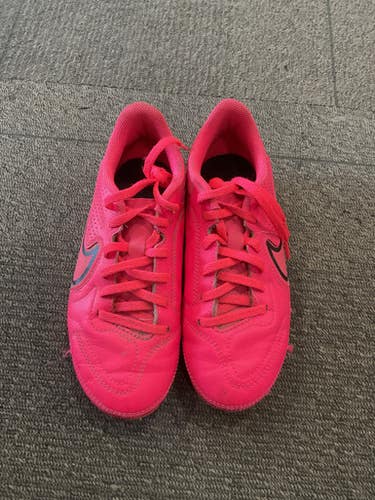 Used Nike TIEMPO Soccer Cleats Pink Junior 02.5 11614-S000222174