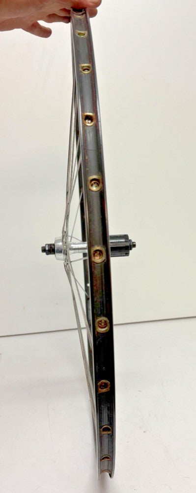 Vintage 32-Spoke Gray Aluminum 700C Rear Wheel Shimano 600 FH-6402