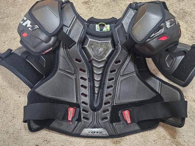 Pittsburgh Penguins CCM RBZ Pro Stock Game Used Worn Shoulder Pads XL