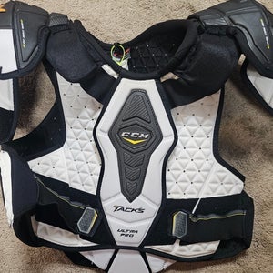 Pittsburgh Penguins CCM TACKS ULTRA Pro Stock Game Used Worn Shoulder Pads XL