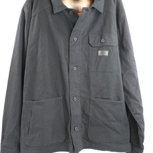 Hurley Bixby Flannel Lined Canvas Button Shirt Jacket Long Sleeve Men's Size XL