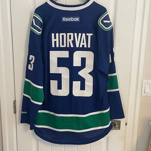 Authentic Reebok Vancouver Canucks Bo Horvat Blue Orca Jersey Size XL