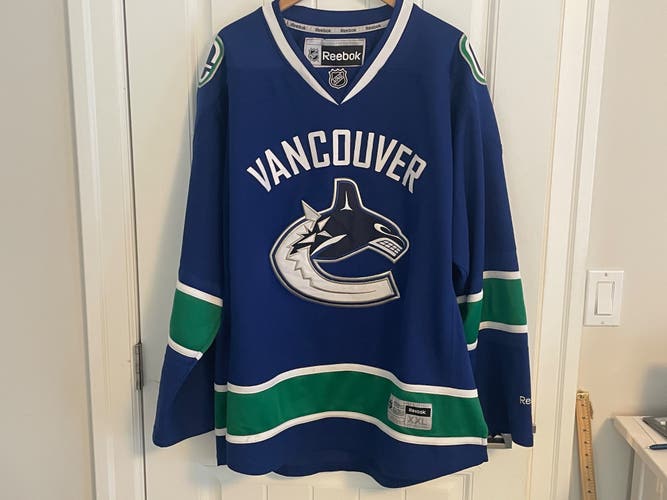 Authentic Reebok Vancouver Canucks Blue Orca Blank Jersey Size XXL 2XL