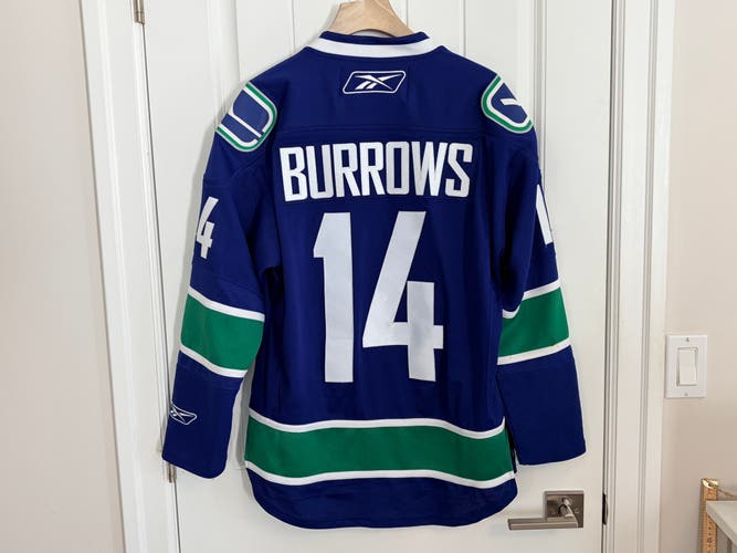 Authentic Reebok Vancouver Canucks Alex Burrows Blue Orca Jersey Size Small