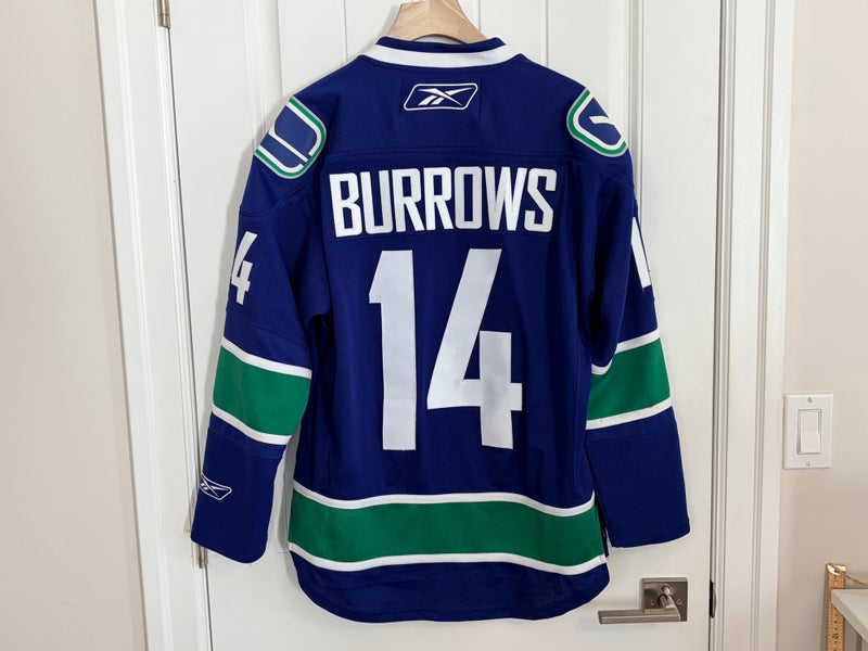 Authentic Reebok Vancouver Canucks Alex Burrows Blue Orca Jersey Size Small