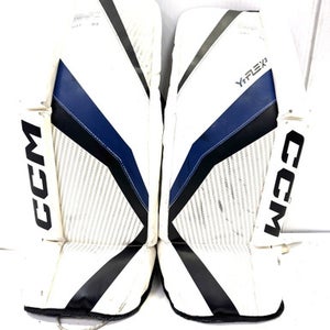 Used CCM YTFLEX 3 26 Goalie Leg Pads Youth White 26" 11860-S000298539