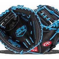 New R9 SERIES 32.5" BK/BL RHT CATCHERS MITT 11860-RAWR9CM325BCBR