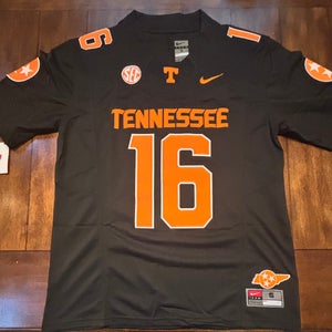 University of Tennessee Peyton Manning Blackout-Mode #16 Adult Small Jersey NWT