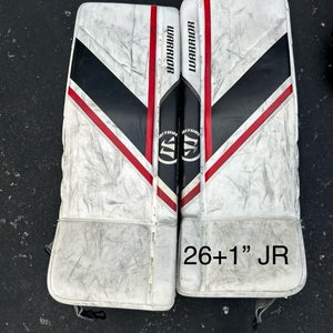 26"  2024 Warrior Ritual G6 Goalie Leg Pads Jr. (used)