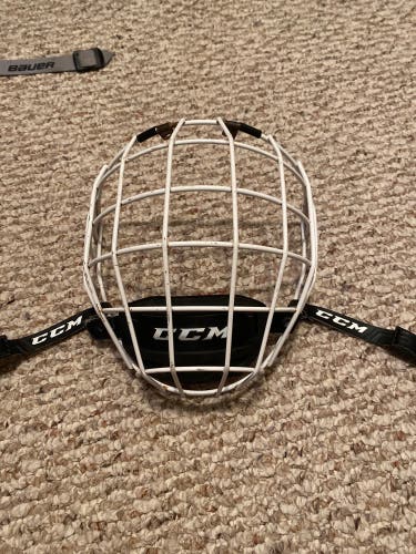 White Medium CCM Full Cage (Used)