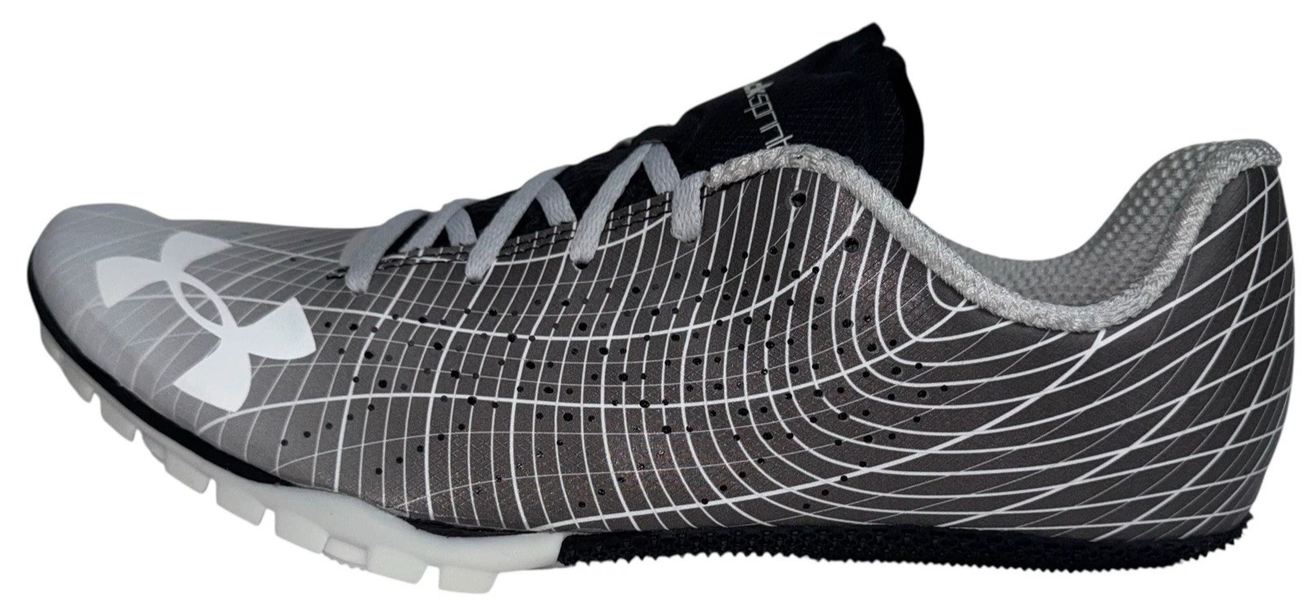 Under Armour UA Kick Sprint 3 Size 13 Gray Track & Field Shoes 12 Pins 1 Key New